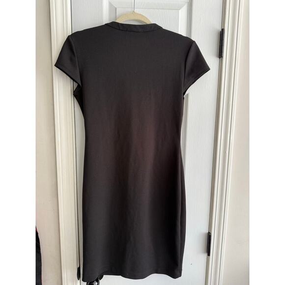 Guess Women’s Half Zip Black Stretchy Bodycon Dress size Small - Picture 7 of 7
